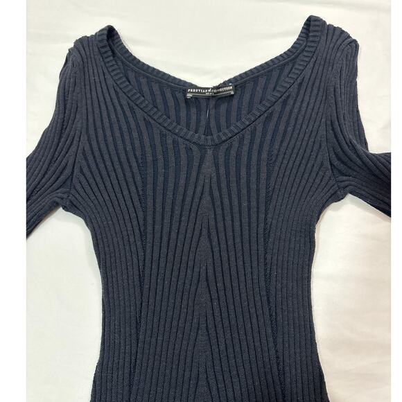 NWT Peruvian Connection Womens XS Castello Dress Pima Cotton Ribbed V-Neck - Picture 4 of 9